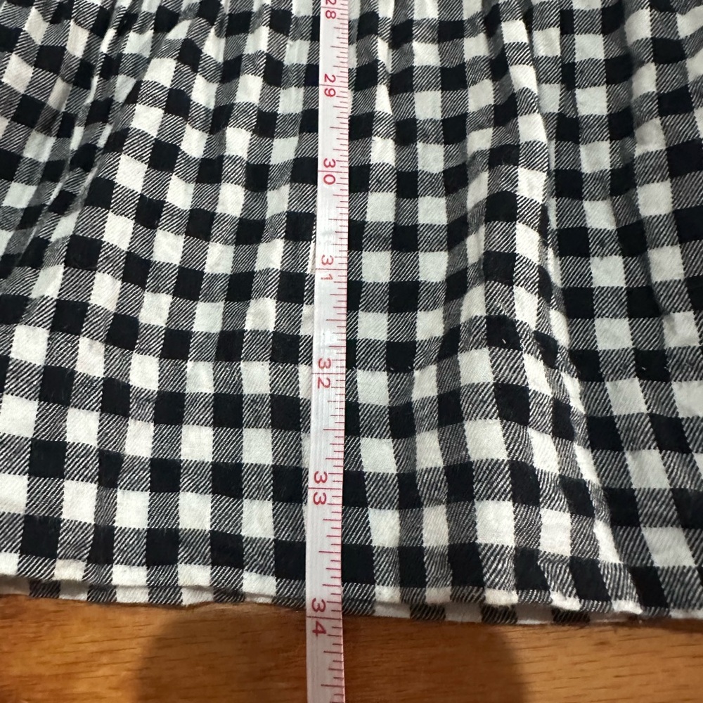 J Crew Black White Gingham Long Sleeve Knee Length Dress Bow Back Med - Picture 8 of 8